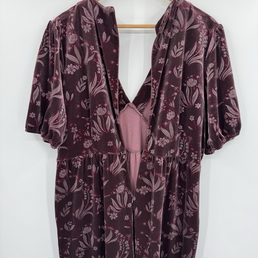 Disturbia Deception Snake Foil Print Velour Jumpsuit Size 14 Boho Whimsigoth - Picture 12 of 14